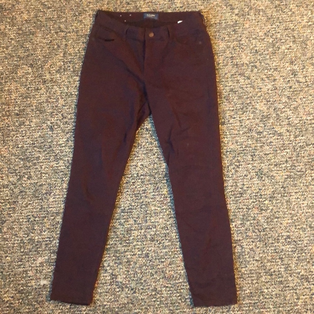 Old Navy “Rockstar” mid-rise maroon pant